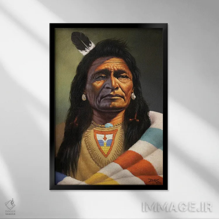 تابلو دکوراتیو سینه جدید اثر درک هانسن - نمای قابدار مشکی