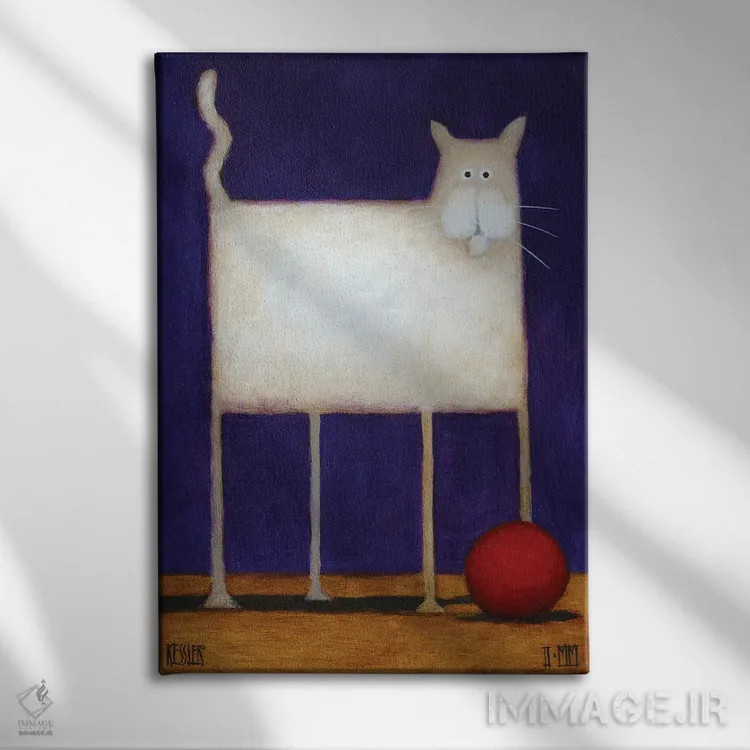 تابلو دکوراتیو دردسر اثر دنیل پاتریک کس لر - نمای روبهرو روی دیوار