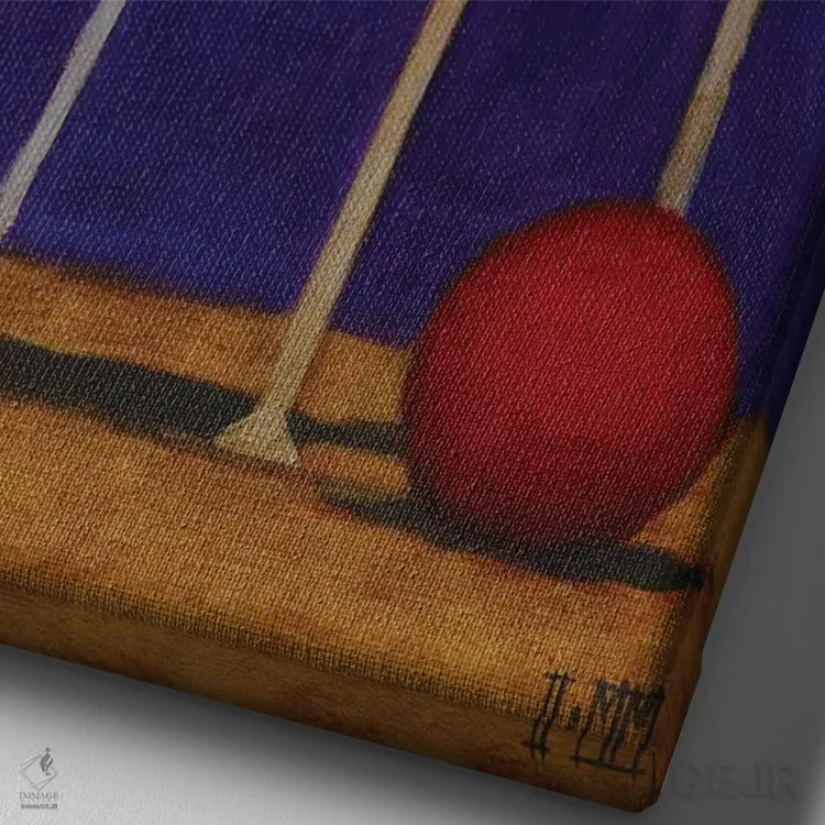 تابلو دکوراتیو دردسر اثر دنیل پاتریک کس لر - نمای نزدیک بافت بوم