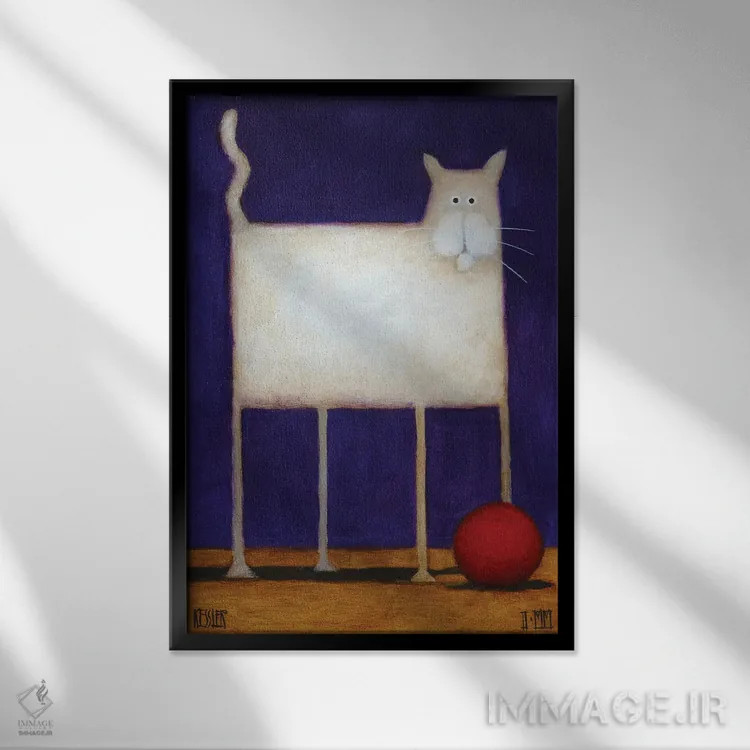 تابلو دکوراتیو دردسر اثر دنیل پاتریک کس لر - نمای قابدار مشکی