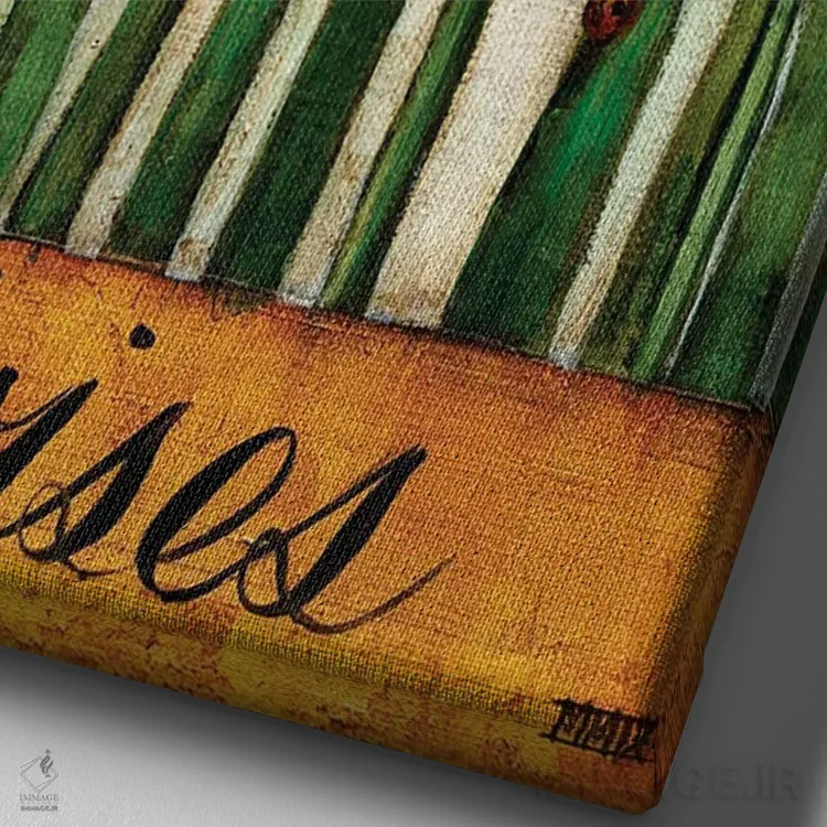 تابلو دکوراتیو زنبق ها اثر دنیل پاتریک کس لر - نمای نزدیک بافت بوم