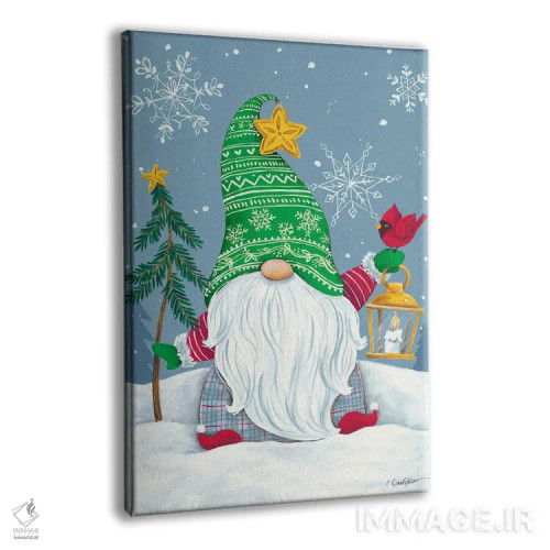 تابلو دکوراتیو کوتوله برفی با فانوس اثر دایان کاتر - نمای پرسپکتیو محصول