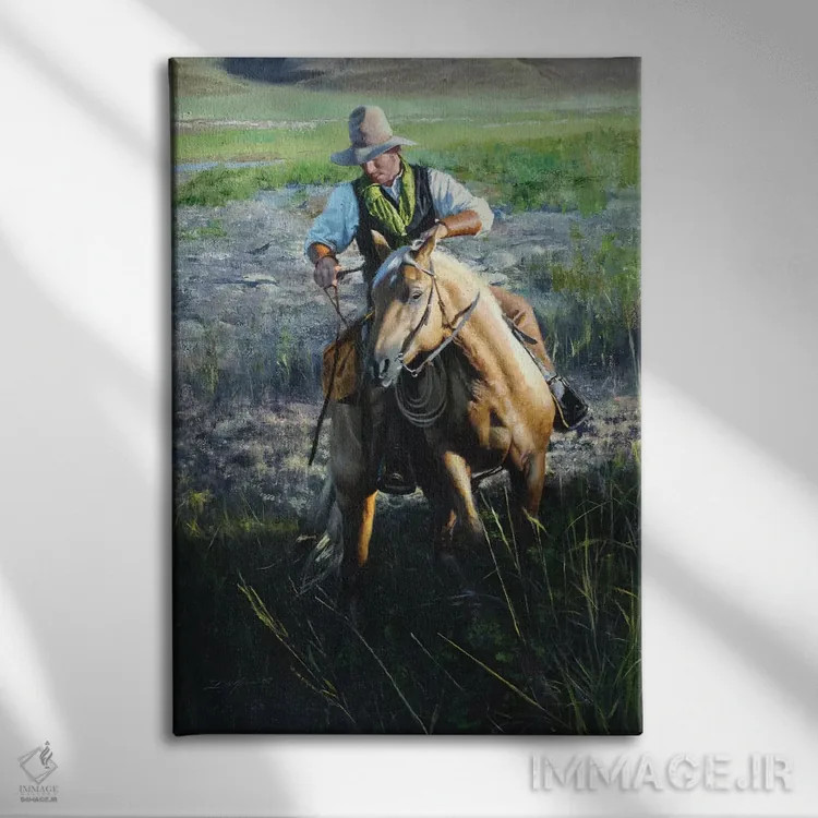 تابلو دکوراتیو اینجا و آنجا اثر دیوید ادوارد کوسرا - نمای روبهرو روی دیوار