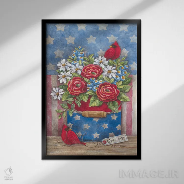 تابلو مدرن آمریکا؛ زیبا اثر دایان کاتر - نمای قابدار مشکی