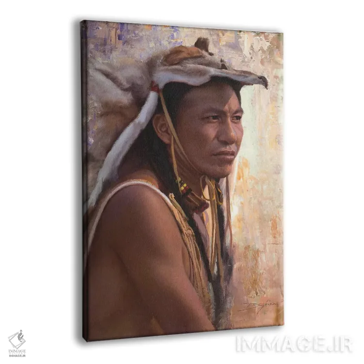 تابلو دکوراتیو نگاه کنجکاوی آمیز اثر دیوید ادوارد کوسرا - نمای پرسپکتیو محصول