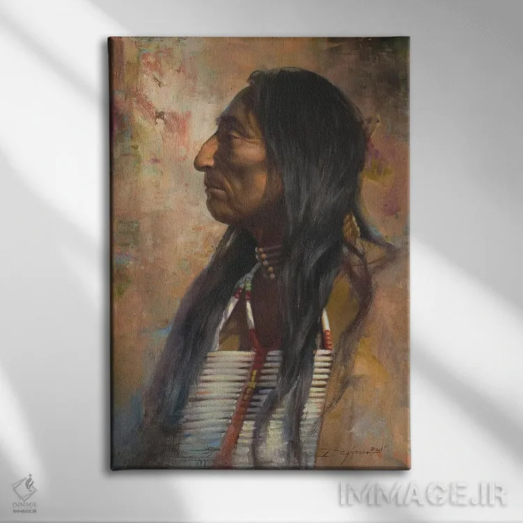 تابلو دکوراتیو بومی داکوتا اثر دیوید ادوارد کوسرا - نمای روبهرو روی دیوار