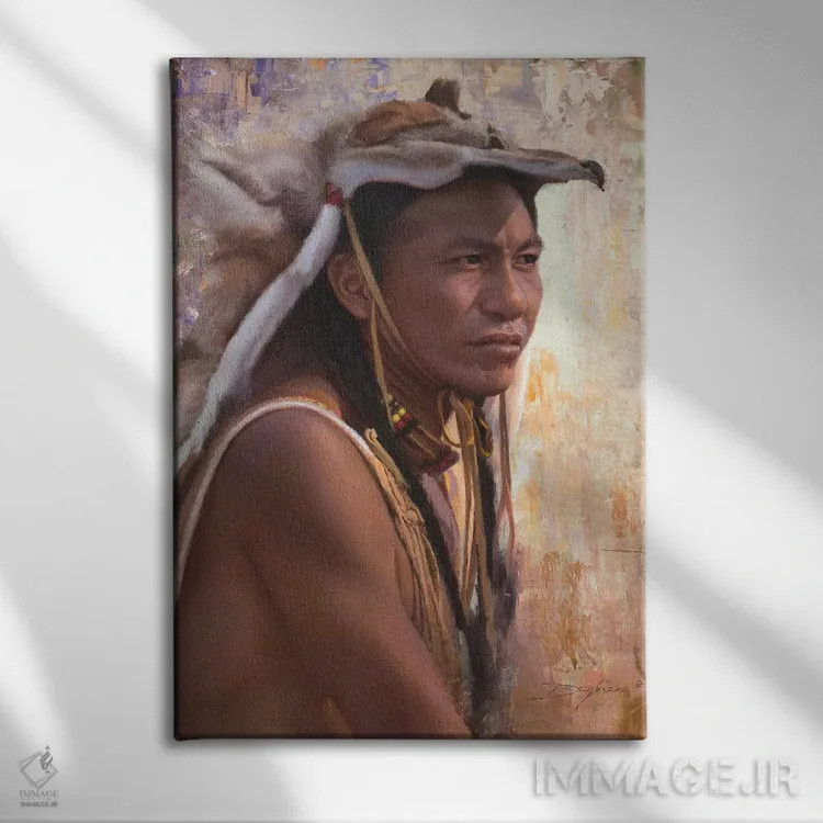 تابلو دکوراتیو نگاه کنجکاوی آمیز اثر دیوید ادوارد کوسرا - نمای روبهرو روی دیوار