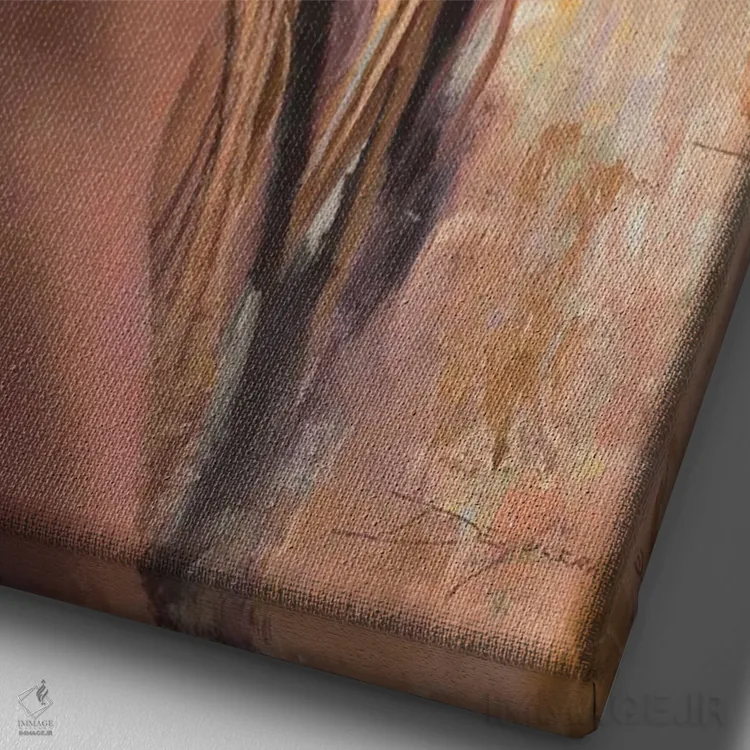 تابلو دکوراتیو نگاه کنجکاوی آمیز اثر دیوید ادوارد کوسرا - نمای نزدیک بافت بوم