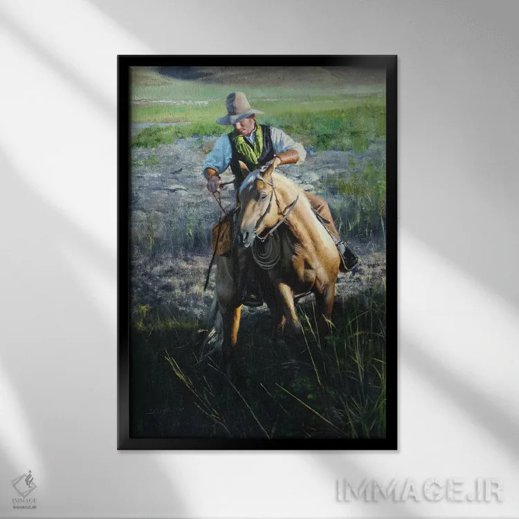 تابلو دکوراتیو اینجا و آنجا اثر دیوید ادوارد کوسرا - نمای قابدار مشکی