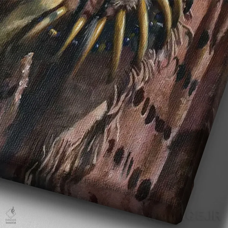 تابلو دکوراتیو براون اثر دیوید ادوارد کوسرا - نمای نزدیک بافت بوم