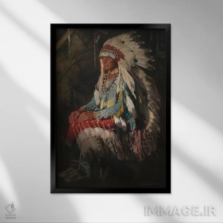 تابلو دکوراتیو زینت و شکوه اثر دیوید ادوارد کوسرا - نمای قابدار مشکی