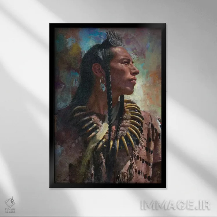 تابلو دکوراتیو براون اثر دیوید ادوارد کوسرا - نمای قابدار مشکی