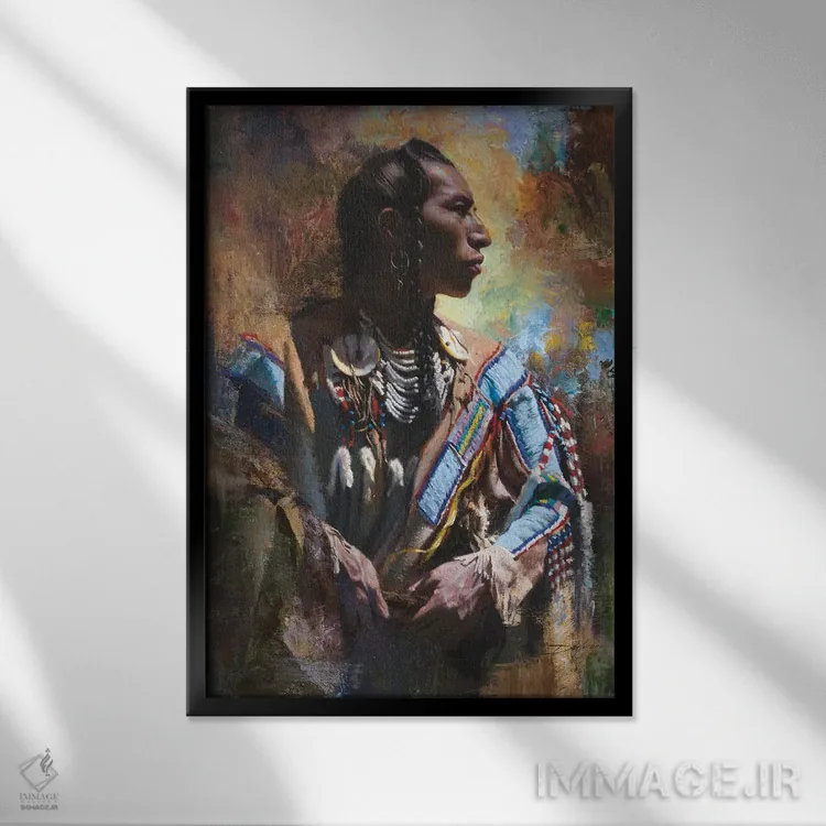 تابلو دکوراتیو تزیین شده اثر دیوید ادوارد کوسرا - نمای قابدار مشکی