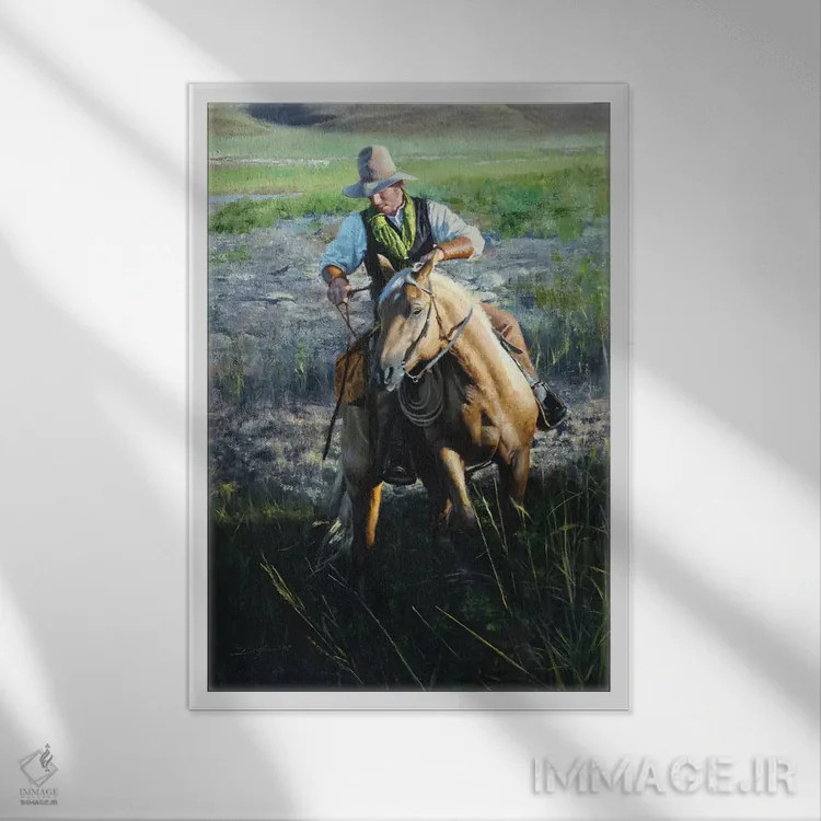 تابلو دکوراتیو اینجا و آنجا اثر دیوید ادوارد کوسرا - نمای قابدار سفید