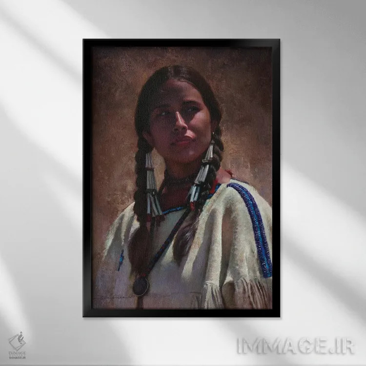 تابلو دکوراتیو چشم هایی که سخن می گویند اثر دیوید ادوارد کوسرا - نمای قابدار مشکی