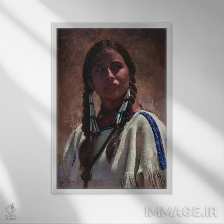تابلو دکوراتیو چشم هایی که سخن می گویند اثر دیوید ادوارد کوسرا - نمای قابدار سفید