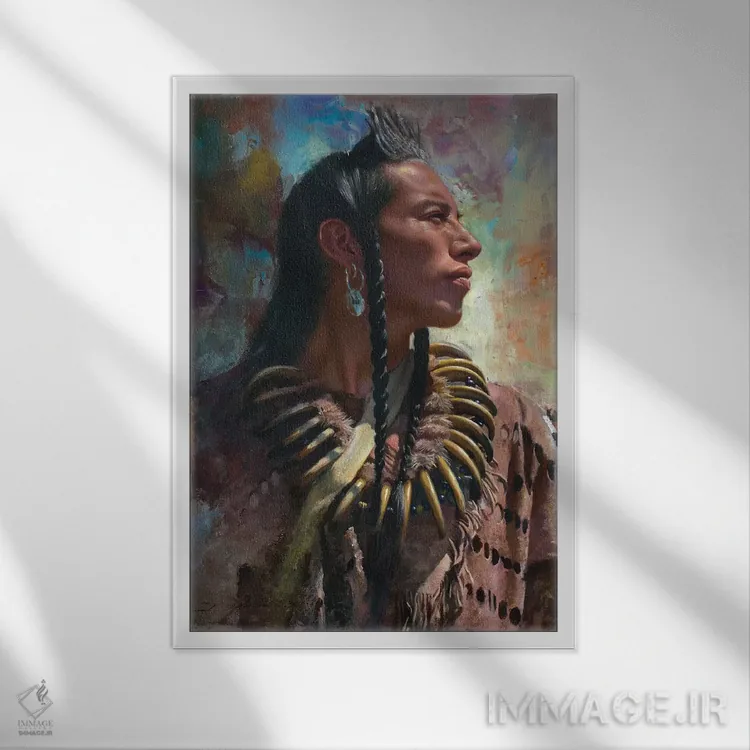 تابلو دکوراتیو براون اثر دیوید ادوارد کوسرا - نمای قابدار سفید