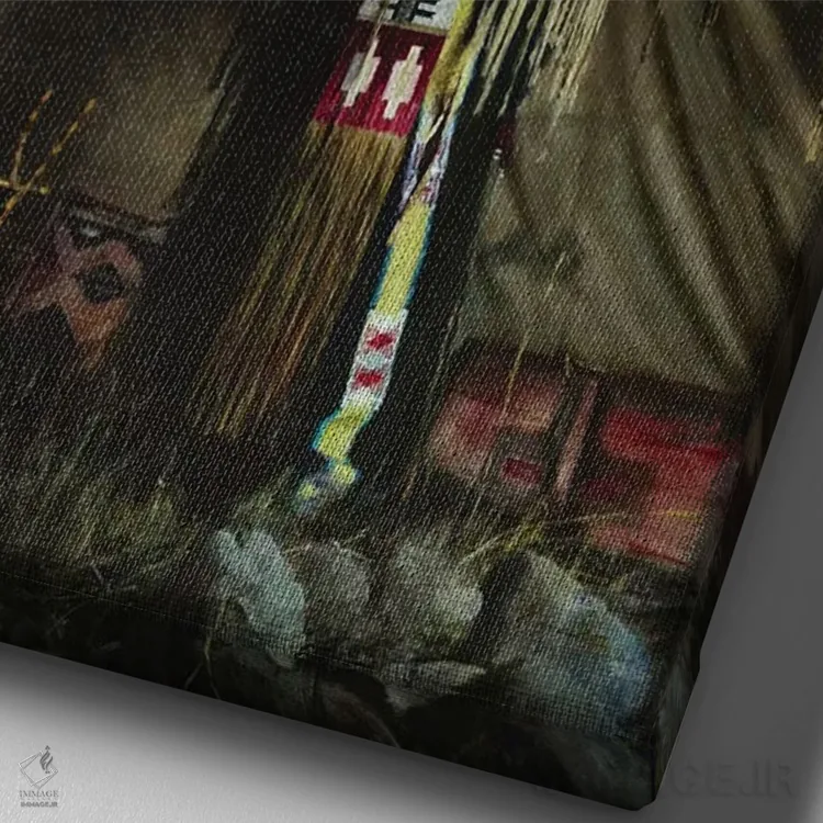 تابلو دکوراتیو جناب والا اثر دیوید ادوارد کوسرا - نمای نزدیک بافت بوم