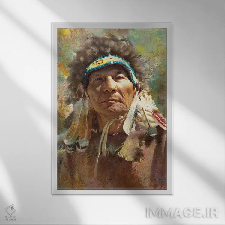 تابلو دکوراتیو رئیس اثر دیوید ادوارد کوسرا - نمای قابدار سفید