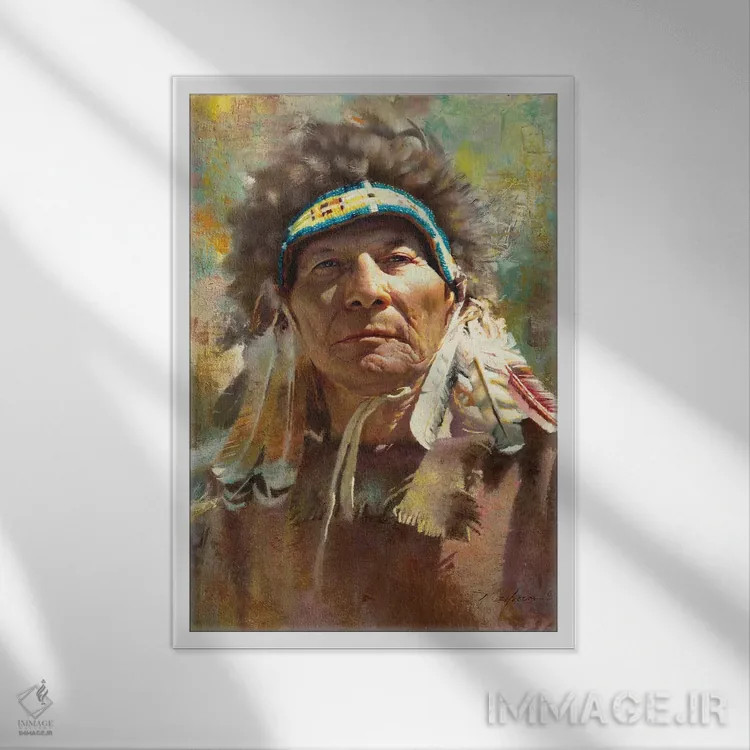 تابلو دکوراتیو رئیس اثر دیوید ادوارد کوسرا - نمای قابدار سفید