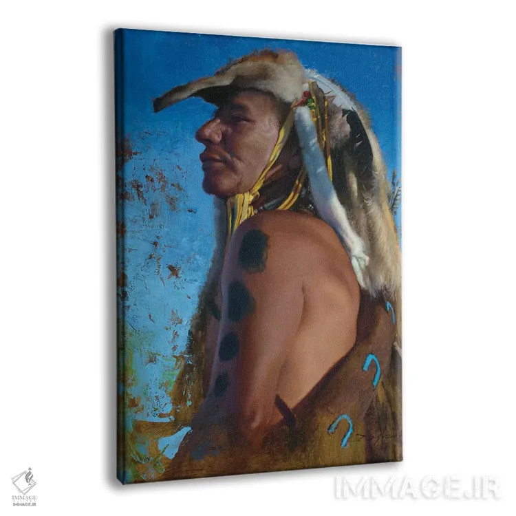 تابلو دکوراتیو پادگان سرخپوستان سو اثر دیوید ادوارد کوسرا - نمای پرسپکتیو محصول