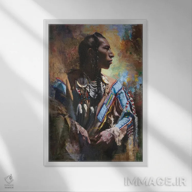 تابلو دکوراتیو تزیین شده اثر دیوید ادوارد کوسرا - نمای قابدار سفید