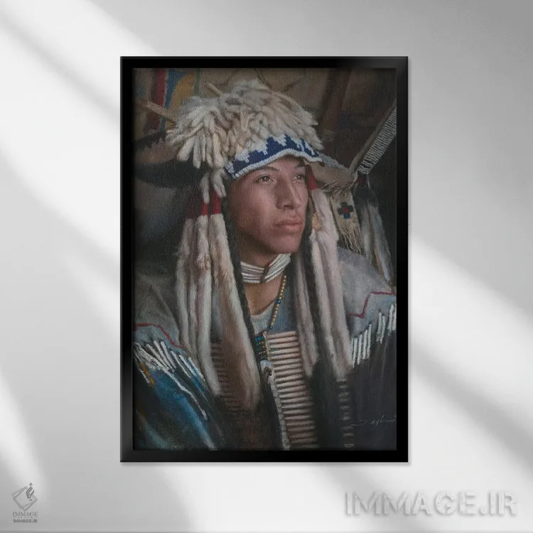 تابلو دکوراتیو کلاه ارمنی اثر دیوید ادوارد کوسرا - نمای قابدار مشکی