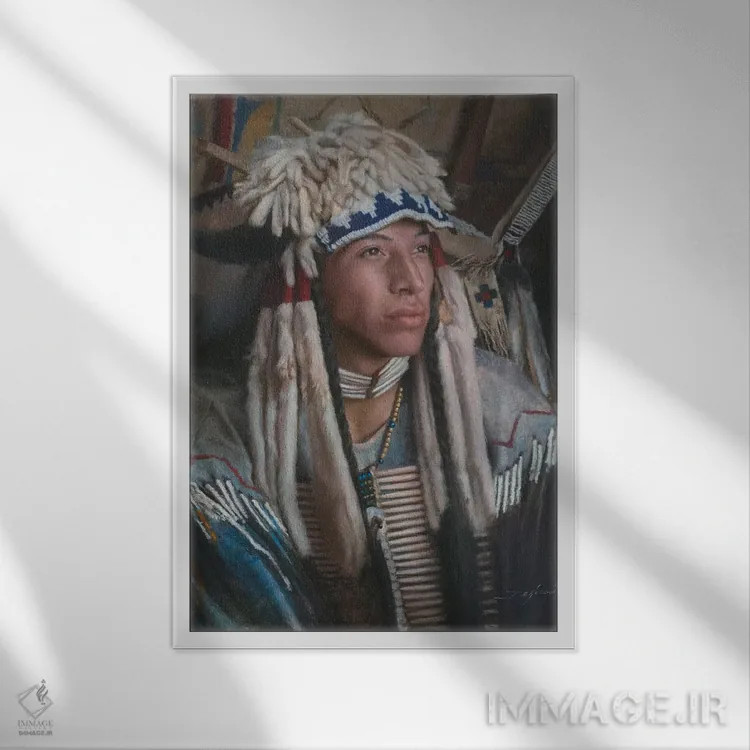 تابلو دکوراتیو کلاه ارمنی اثر دیوید ادوارد کوسرا - نمای قابدار سفید