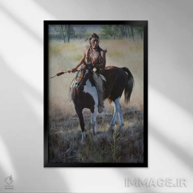 تابلو دکوراتیو از روشنایی به سایه اثر دیوید ادوارد کوسرا - نمای قابدار مشکی