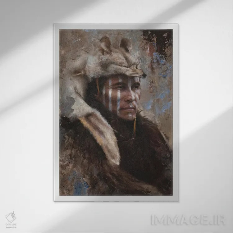 تابلو دکوراتیو پیشاهنگ زمستانی اثر دیوید ادوارد کوسرا - نمای قابدار سفید