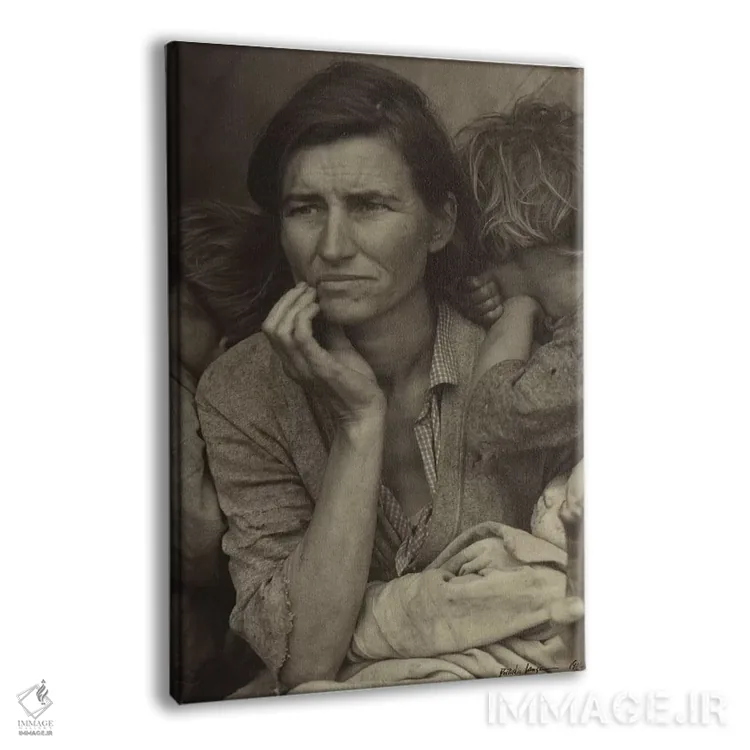 تابلو دکوراتیو مادر مهاجر، نیپومو، کالیفرنیا، آمریکا اثر دوروتیا لنگ - نمای پرسپکتیو محصول