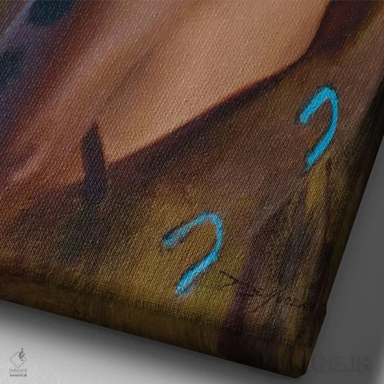 تابلو دکوراتیو پادگان سرخپوستان سو اثر دیوید ادوارد کوسرا - نمای نزدیک بافت بوم