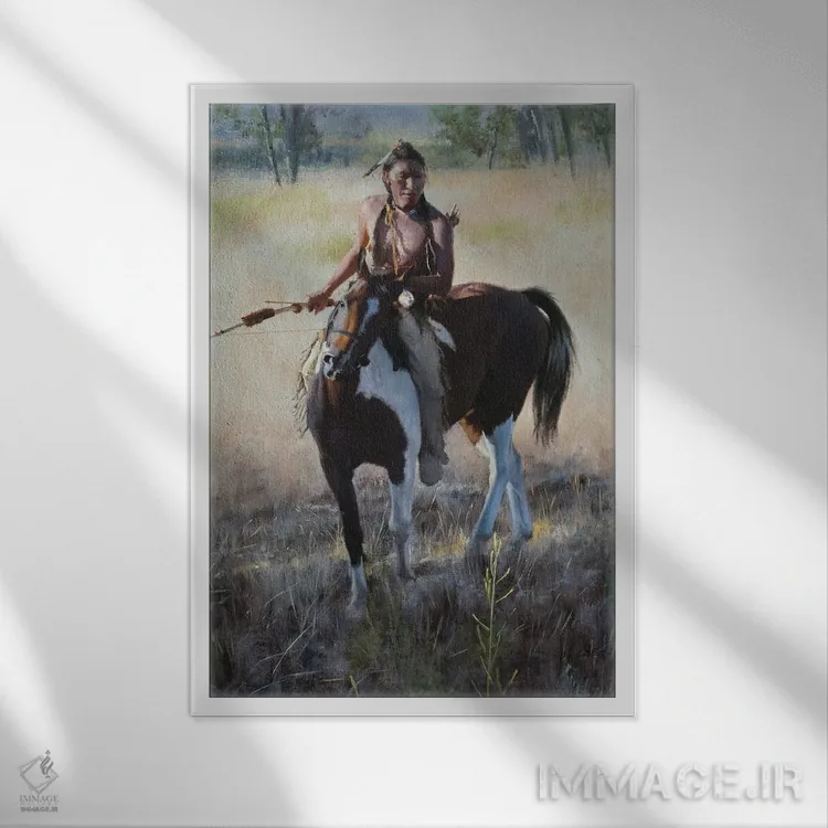 تابلو دکوراتیو از روشنایی به سایه اثر دیوید ادوارد کوسرا - نمای قابدار سفید