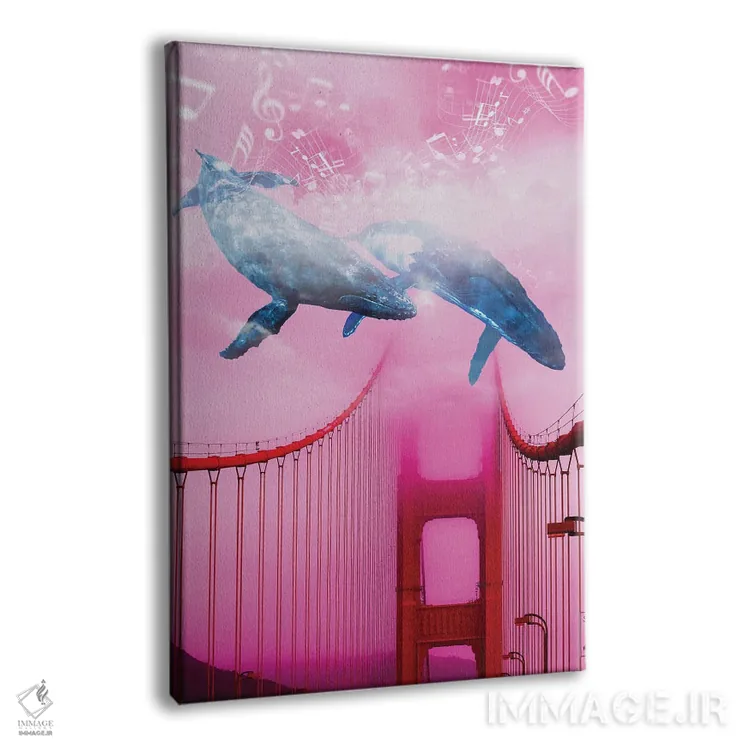 تابلو دکوراتیو موسیقی نهنگ در کنار پل اثر دیوید لوبلاو - نمای پرسپکتیو محصول