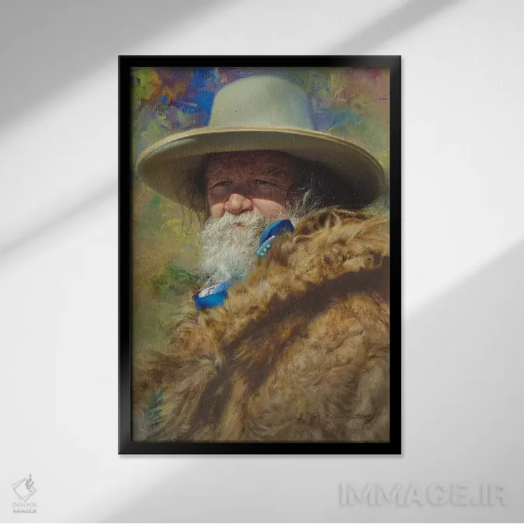 تابلو دکوراتیو سفیر دشت های مرتفع اثر دیوید ادوارد کوسرا - نمای قابدار مشکی