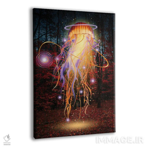 تابلو دکوراتیو عروس دریایی جنگلی در شب اثر دیوید لوبلاو - نمای پرسپکتیو محصول