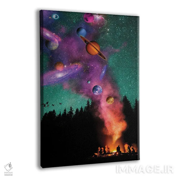 تابلو دکوراتیو جهان کنار آتش اردو اثر دیوید لوبلاو - نمای پرسپکتیو محصول