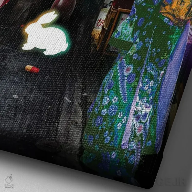 تابلو دکوراتیو همه اش یک رویا بود اثر دیوید لوبلاو - نمای نزدیک بافت بوم