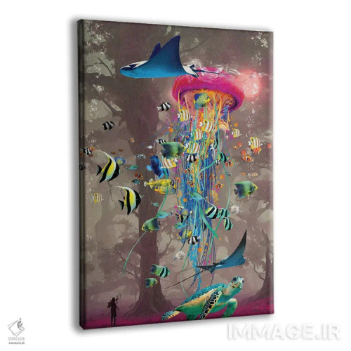 تابلو دکوراتیو خواب دیدن در جنگل عروس های دریایی اثر دیوید لوبلاو - نمای پرسپکتیو محصول