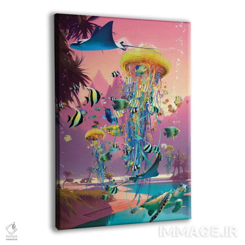 تابلو دکوراتیو خواب دیدن کنار رودخانه عروس های دریایی اثر دیوید لوبلاو - نمای پرسپکتیو محصول