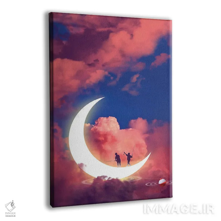 تابلو دکوراتیو ماهیگیری مهتابی اثر دیوید لوبلاو - نمای پرسپکتیو محصول