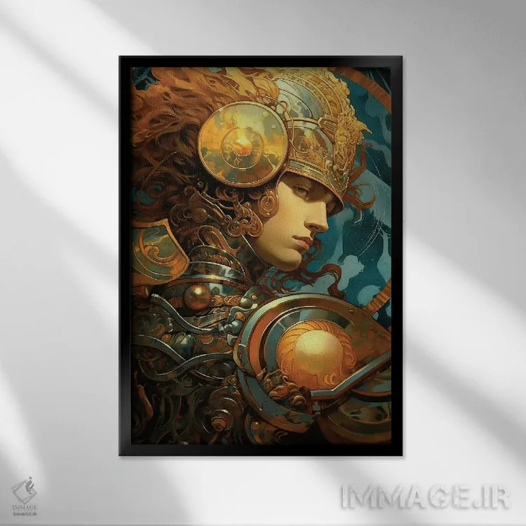 تابلو دکوراتیو جنگجوی تاریک اثر دیوید لوبلاو - نمای قابدار مشکی