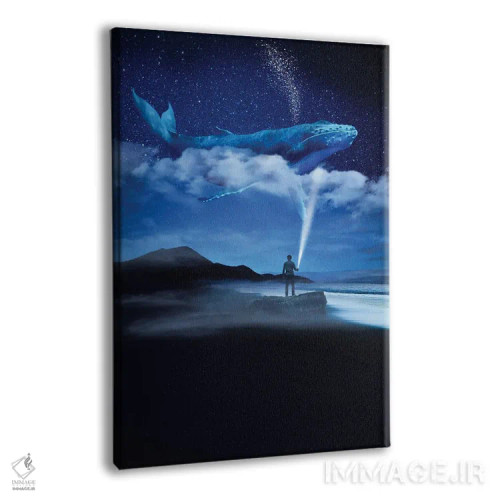 تابلو دکوراتیو نهنگ شبانه اثر دیوید لوبلاو - نمای پرسپکتیو محصول