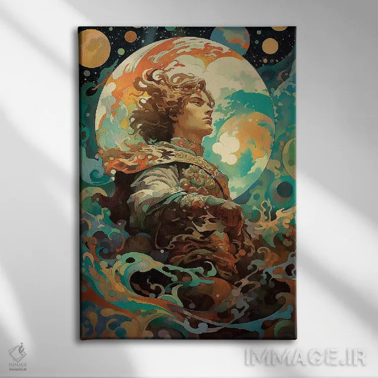 تابلو دکوراتیو رویاپرداز ستارگان اثر دیوید لوبلاو - نمای روبهرو روی دیوار