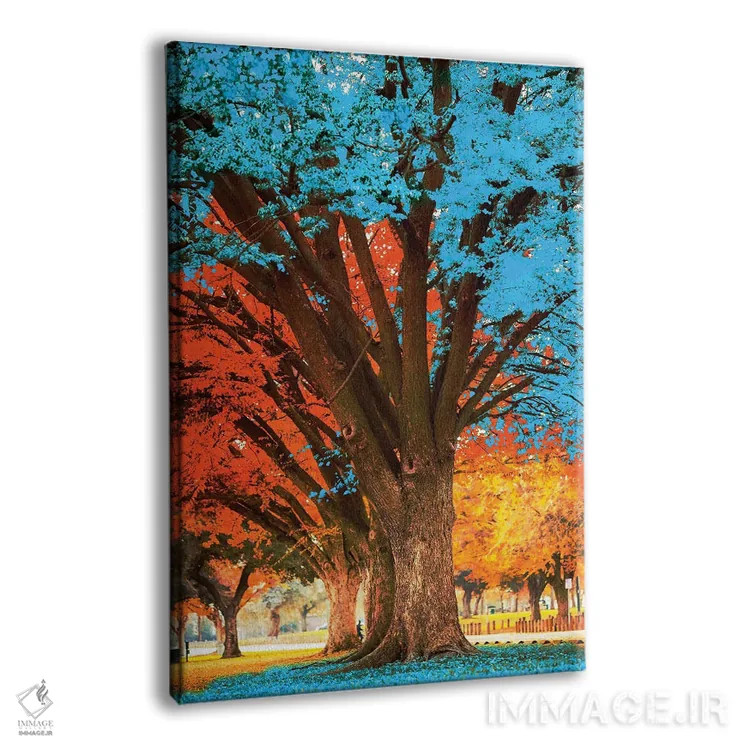 تابلو دکوراتیو درخت آبی اثر دیوید لوبلاو - نمای پرسپکتیو محصول