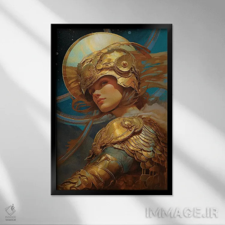 تابلو دکوراتیو ژاندارک در رویا اثر دیوید لوبلاو - نمای قابدار مشکی