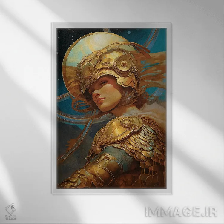 تابلو دکوراتیو ژاندارک در رویا اثر دیوید لوبلاو - نمای قابدار سفید