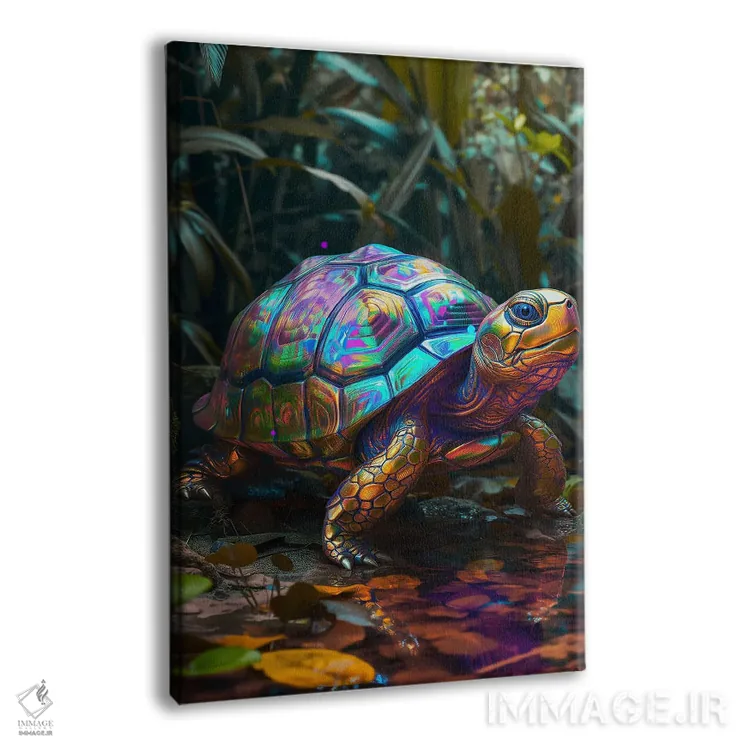 تابلو دکوراتیو لاک پشت فلزی اثر دیوید لوبلاو - نمای پرسپکتیو محصول