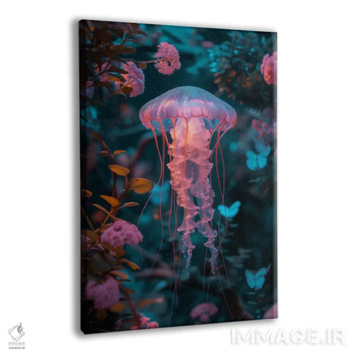 تابلو دکوراتیو عروس دریایی-گل اثر دیوید لوبلاو - نمای پرسپکتیو محصول