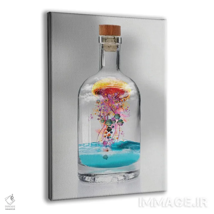تابلو دکوراتیو عروس دریایی برقی در بطری اثر دیوید لوبلاو - نمای پرسپکتیو محصول